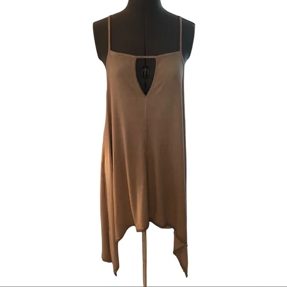 POL Washed Jersey Swing Dress/Tunic Beige Latte S and M - Picture 4 of 12